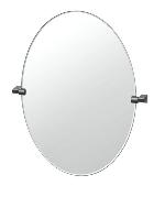 Gatco5659A-Line 26.5 in. H Frameless Oval Mirror