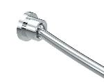 Gatco827Modern Minimalist Curved Shower Rod Set (Rod and Ends) Adjustable Length